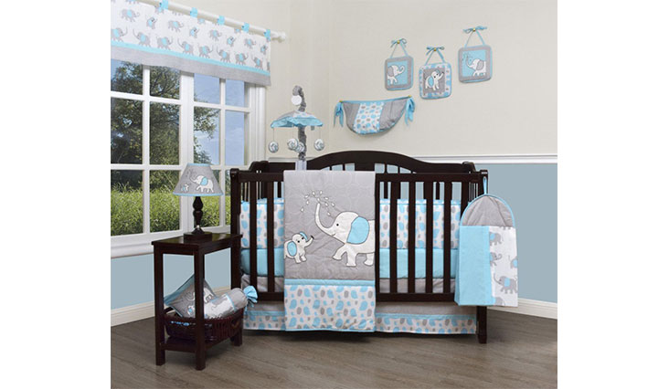 GEENNY Boutique Baby 13 Piece Nursery Crib Bedding Set
