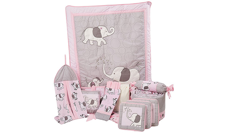 Boutique Pink Gray Elephant
