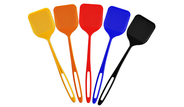 The Original SMART SWATTER Fly Swatter - Patented & Made in USA w/904 Spikes - Insect, Bug, Spider, Fly Killer - 2 Pack Colors May Vary