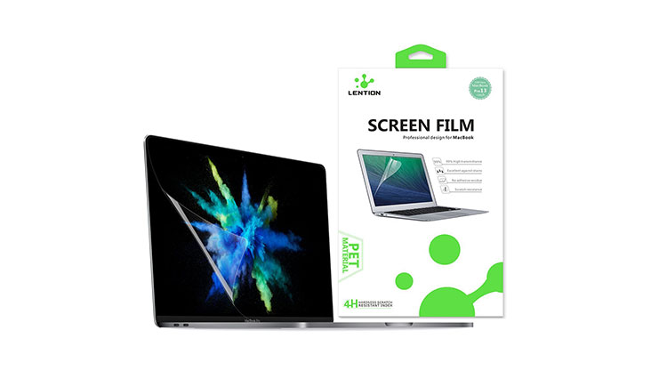 LENTION Clear Screen Protector for MacBook Pro (13-inch, 2016 2017, 2/4 Thunderbolt 3 Ports) - with or w/out Touch Bar, A1706 / A1708, HD Protective Film with Hydrophobic Oleophobic Coating