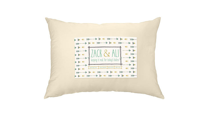 Zack & Ali Toddler Pillow, Soft 100% Organic Cotton, 13 x 18, Made in USA
