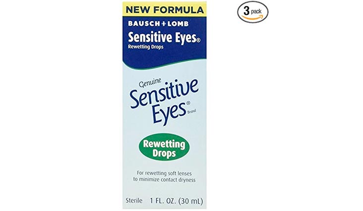Bausch & Lomb Sensitive Eyes Rewetting Drops 1 oz (Pack of 3)