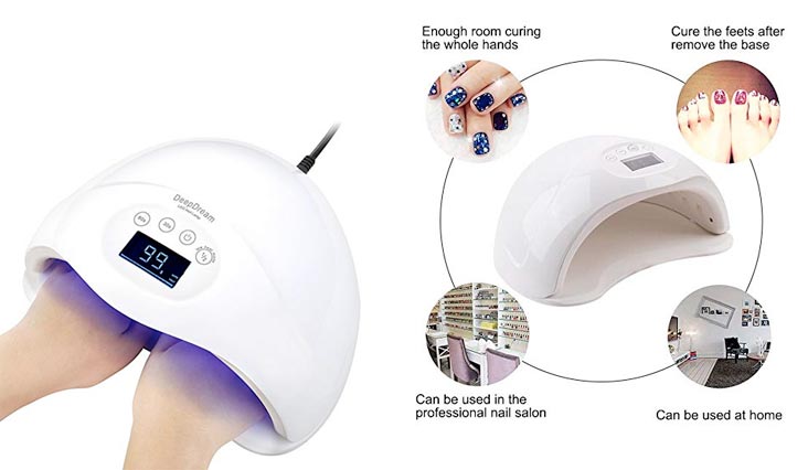48W Gel Nail Lamp UV LED Dryer Curing Lamps Light Fingernail & Toenail Polish Art Professional