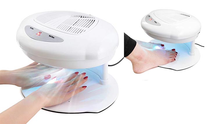 Professional Air Nail Fan Blow Dryer Machine Automatic Sensor Both Hands Warm Cool Breeze C-02