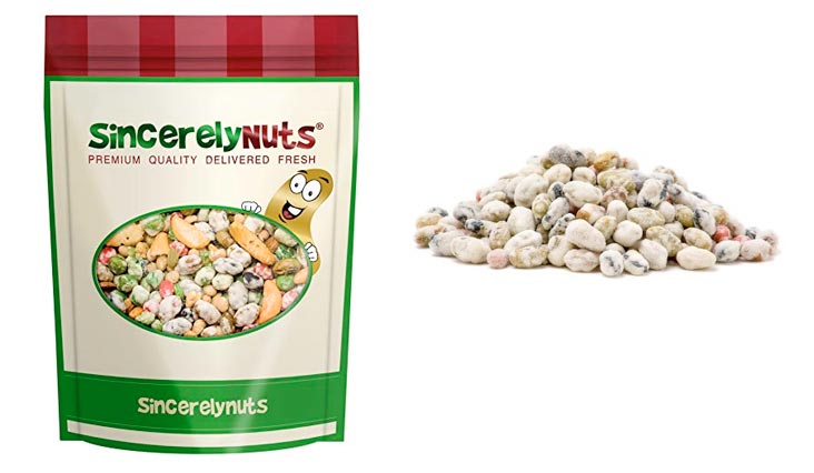 Sincerely Nuts Wasabi Bean Mix - One Lb. Bag - Spicy Flavor, Amazing Freshness - Highly Nutritious - Ready to Eat – Kosher Certified!