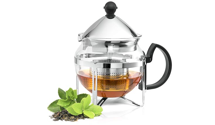 Chef's Star Functional Infuser Tea Maker - Premium Stainless Steel Tea Infuser - Heat Resistant Glass