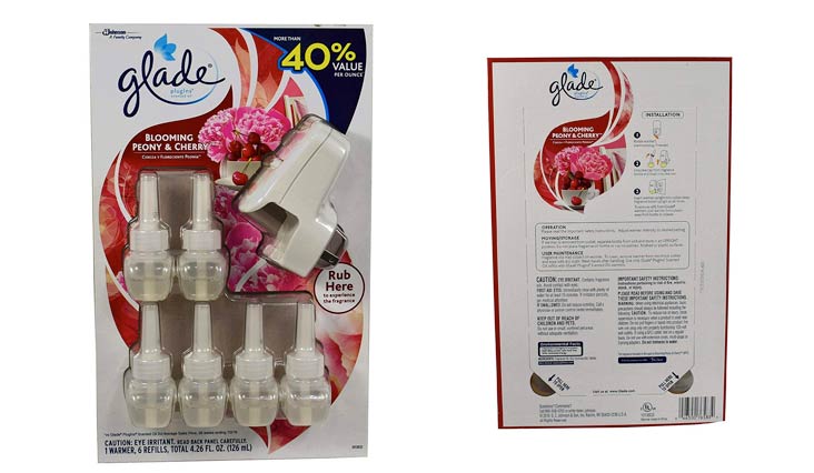 Glade Plugins Blooming Peony and Cherry 1 Warmer Plus 6 Refills