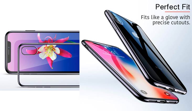 ESR iPhone X Case, Slim Clear Soft Flexible TPU Cover for 5.8" iPhone X/iPhone 10 (2017 Release)(Black)