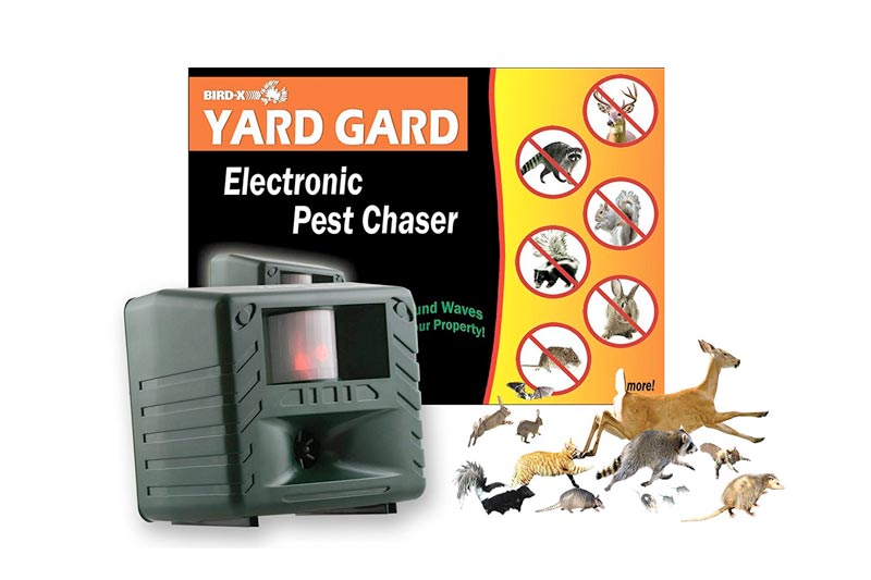 Bird-X Yard Gard Electronic Animal Repeller keeps unwanted pests out of your yard with ultrasonic sound-waves