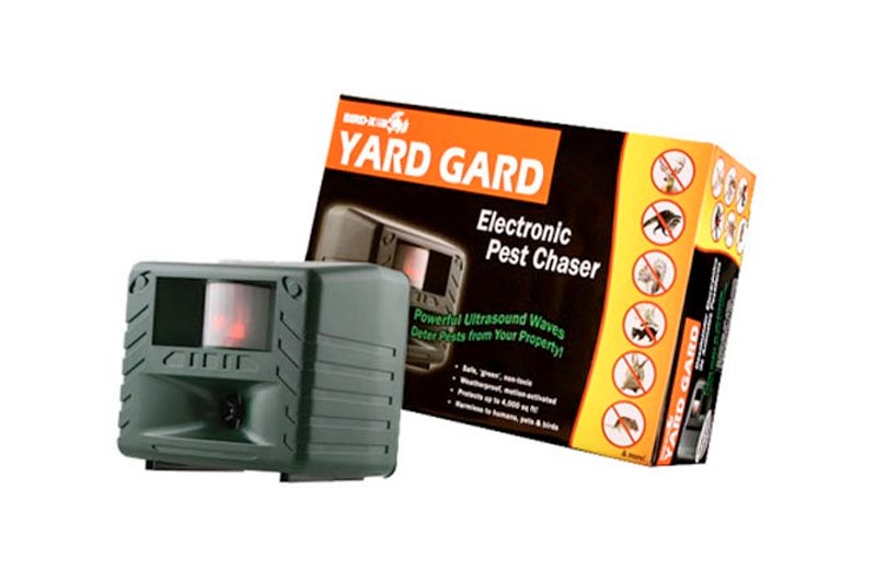 Bird-X Yard Gard Electronic Animal Repeller keeps unwanted pests out of your yard with ultrasonic sound-waves