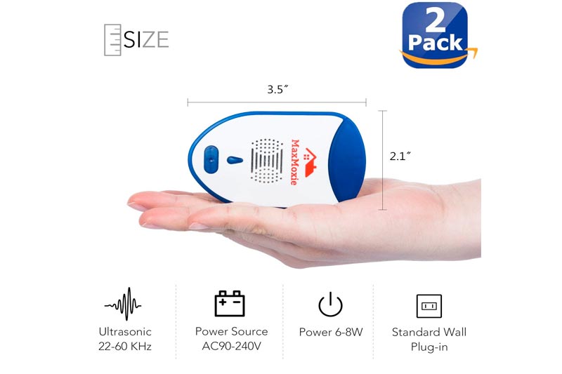  2018 Ultrasonic Pest Repeller Humane Mice Control Newest Electronic Insect Repellent 2 Pack Easiest Way TO Reject Rodent Bed Bug Mosquito Fly Cockroach Spider Rat Home Animal No Kill Plug In