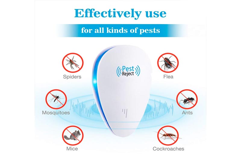 Ultrasonic Pest Repeller Repellent 6 Packs Electronic Pest Control Reject Plug in for Insect by, Mouse, Rats, Spiders, Fleas, Roaches, Bed Bugs, Mosquitoes, Eco-Friendly, Human & Pet Safe