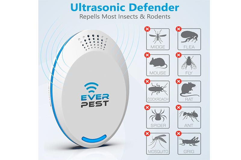 Ultrasonic Pest Repellent Control 2018 (2-Pack), Plug in Home, Flea, Rats, Roaches, Cockroaches, Fruit Fly, Rodent, Insect, ndoor and Outdoor Repeller, Get Rid of Mosquito, Ant